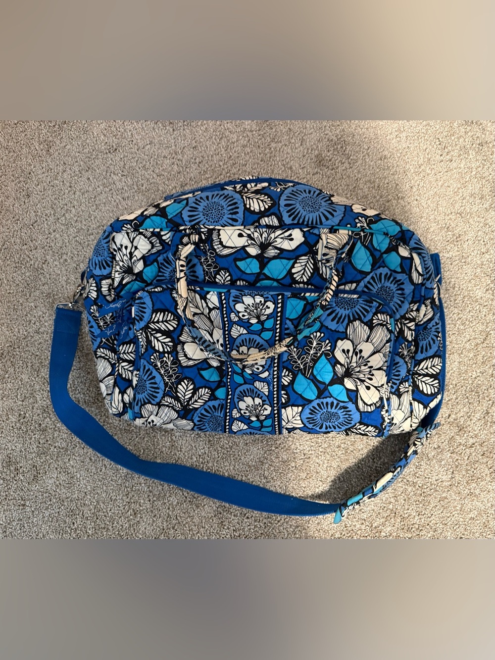 Vera Bradley Blue Bayou Weekender Duffel Bag